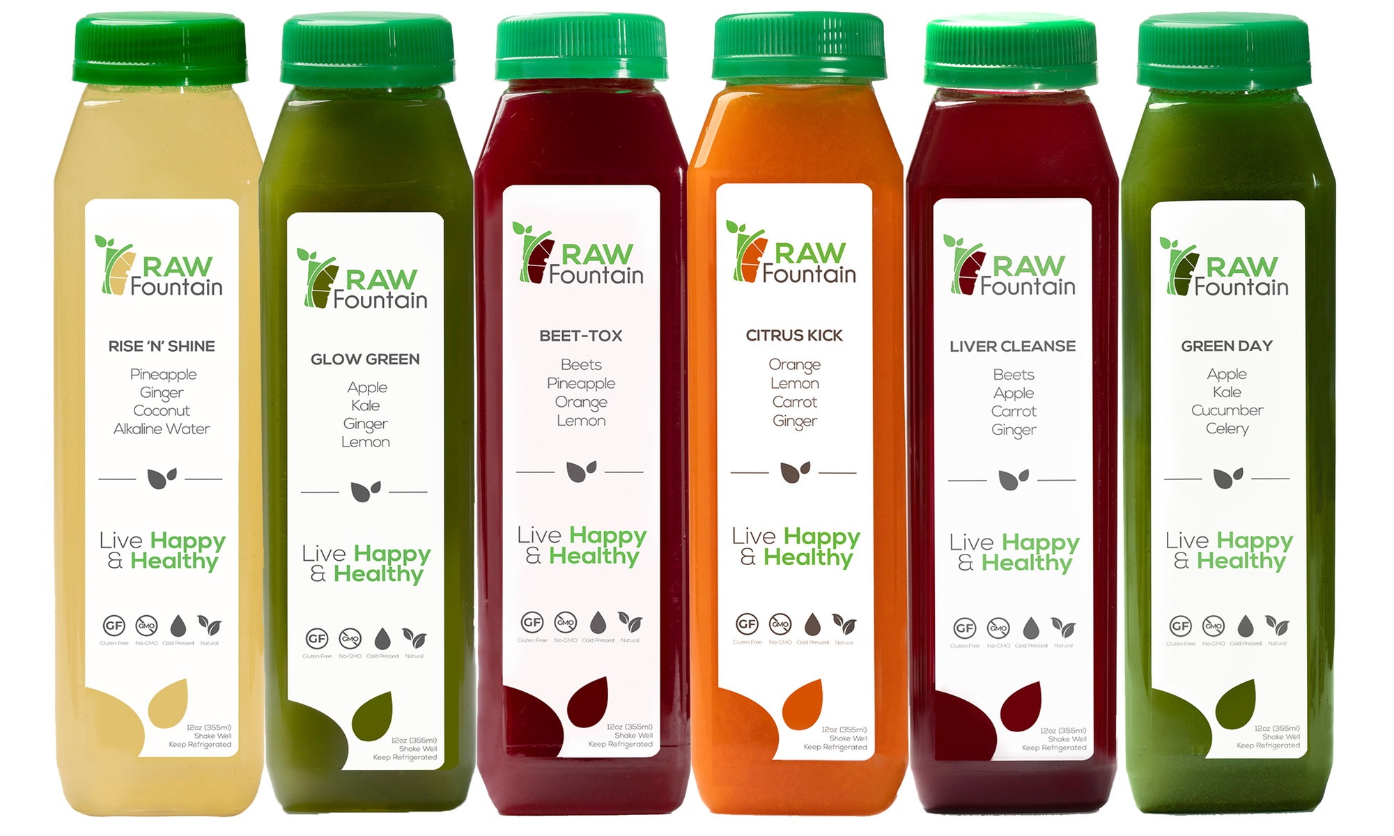 Juice Cleanse Detox - Raw Fountain: All Natural 1, 3, 5, 7-Day Options