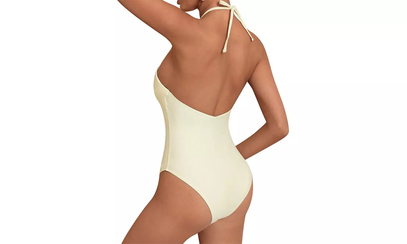 Women's 3D Floral Decor One-Piece Swimsuit for Vacation and Beach Wear