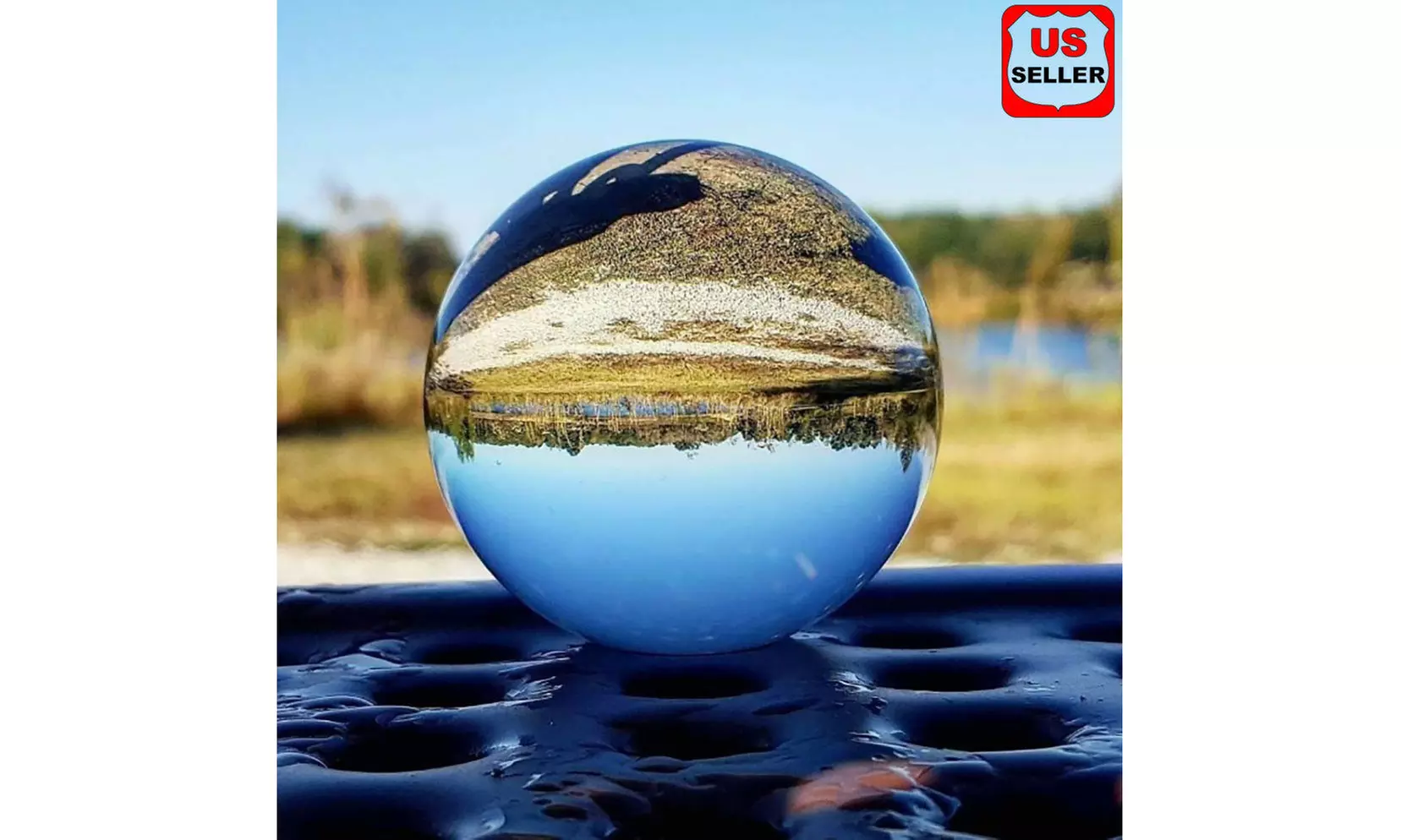 60mm Photography Crystal Ball Sphere Decoration Lens Photo Prop Lensball Clear - Primary Image