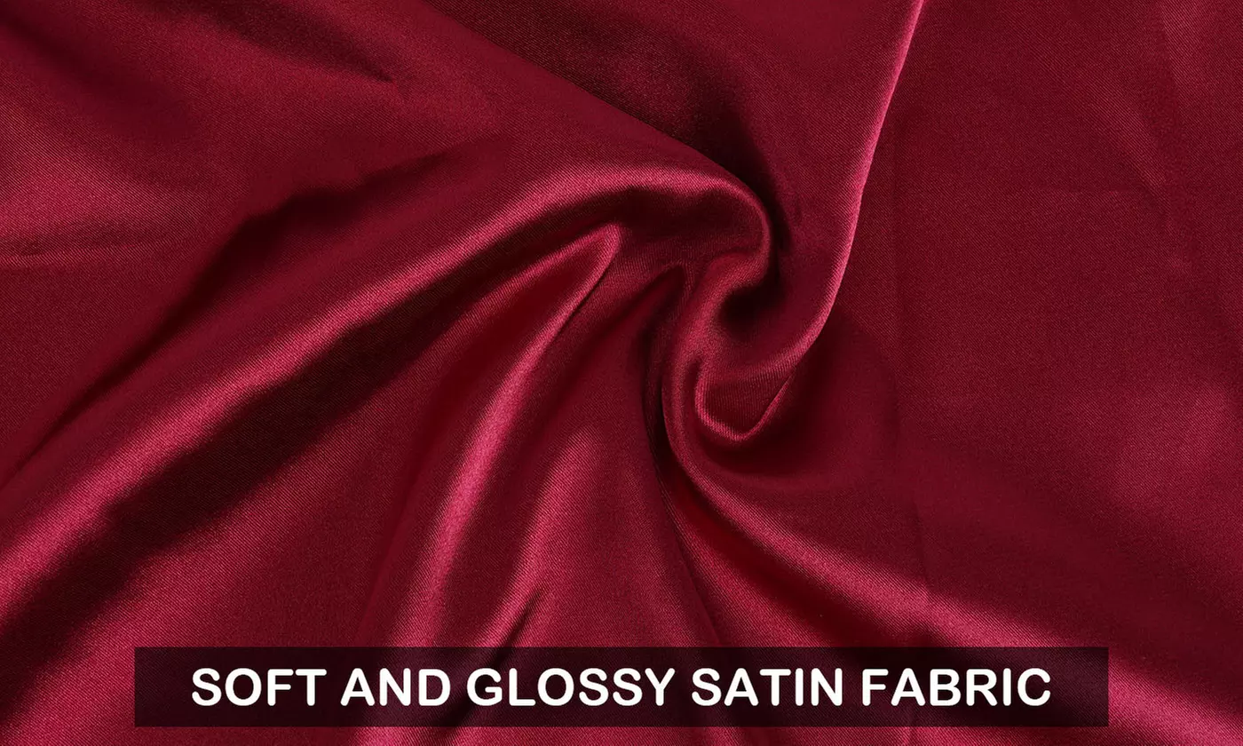 Women's Satin Button-Down Shirt Wrinkle-Free Soft Long Sleeve Blouse