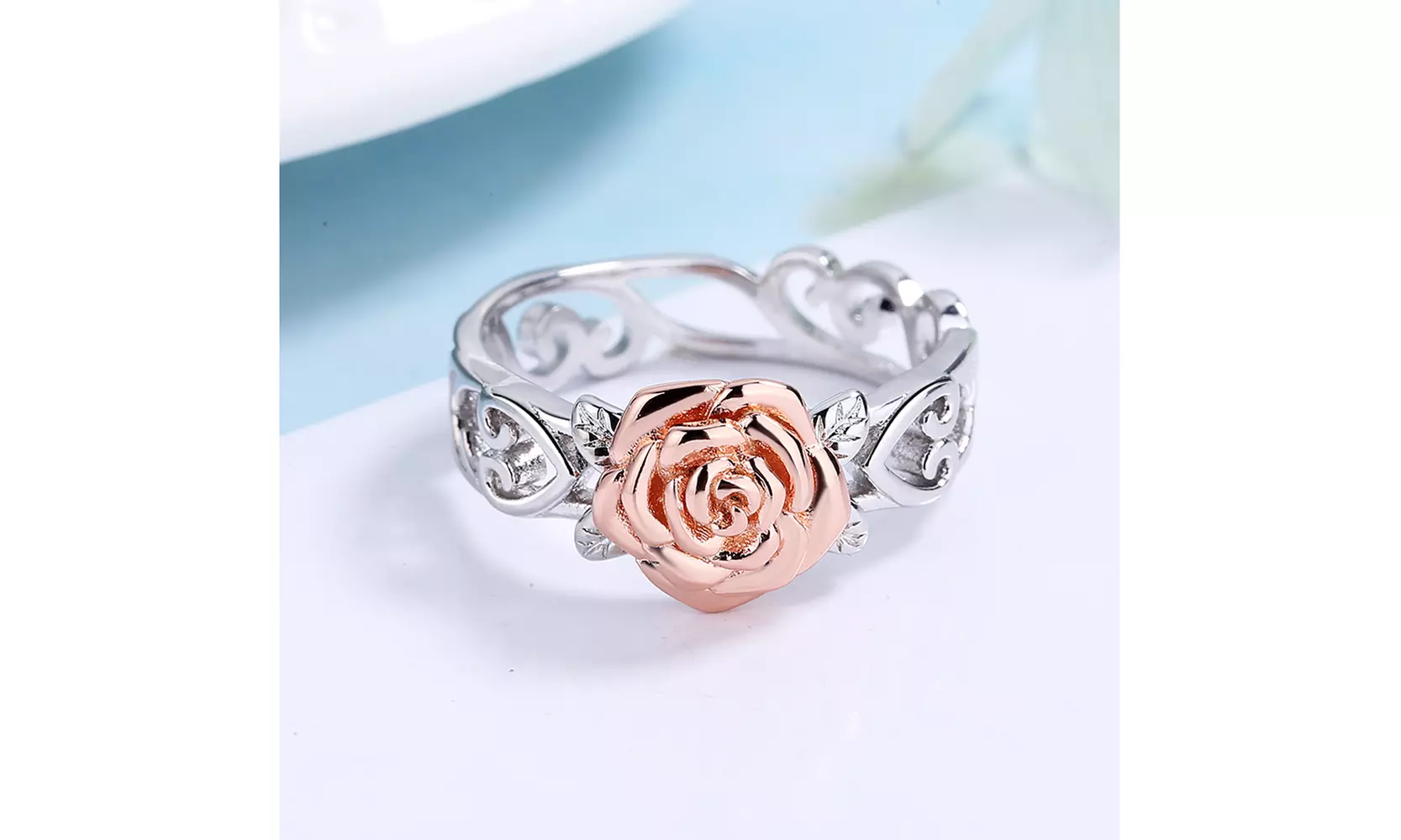 Sterling Silver Filigree Flower Ring - Primary Image