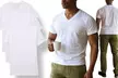ToBeInStyle Men's 3-Pack White Cotton Blend Undershirt T-Shirts - Second Medium