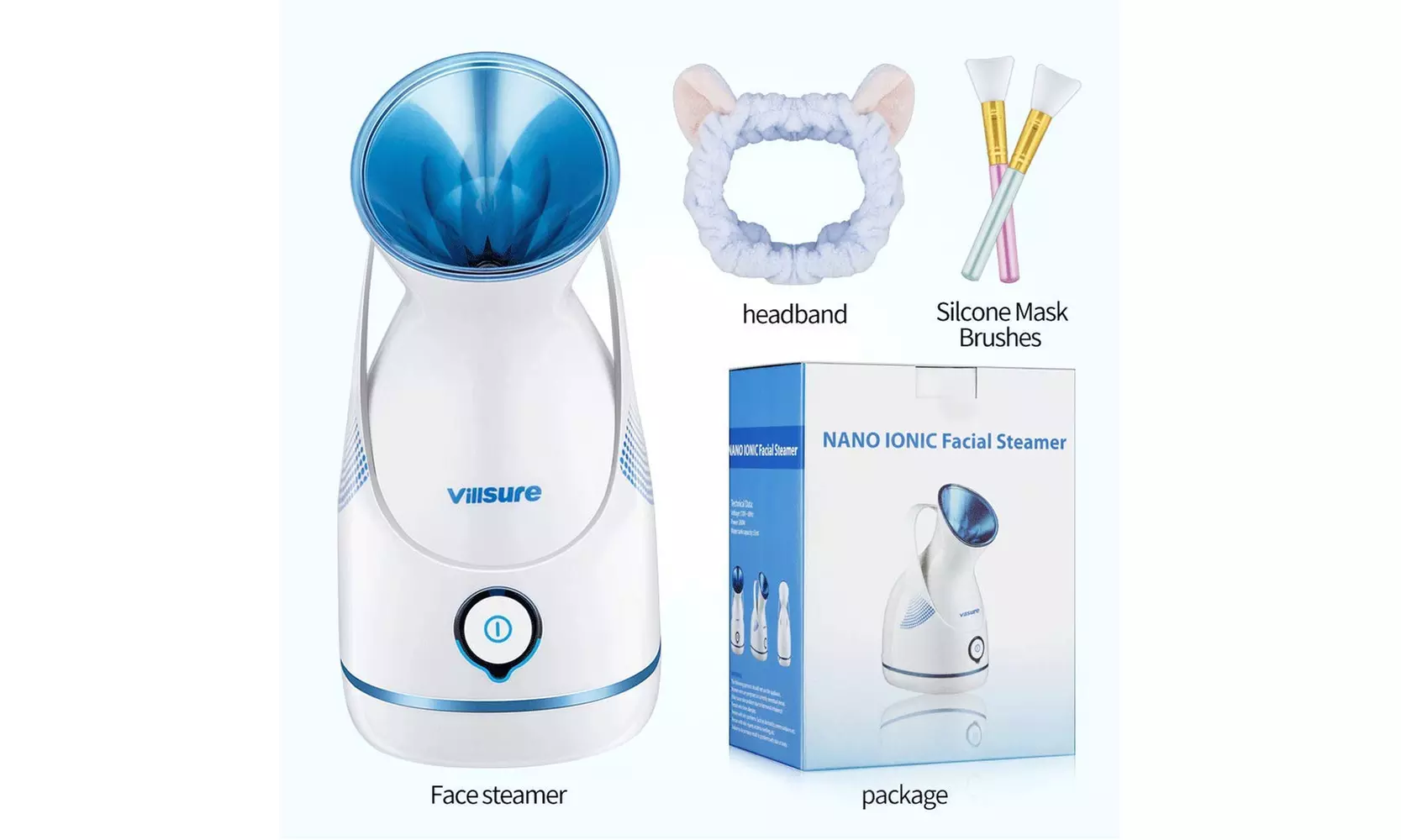 Facial Steamer,Nano Ionic Face Steamers Facial Portable Facial Humidifier Warm - Second Medium