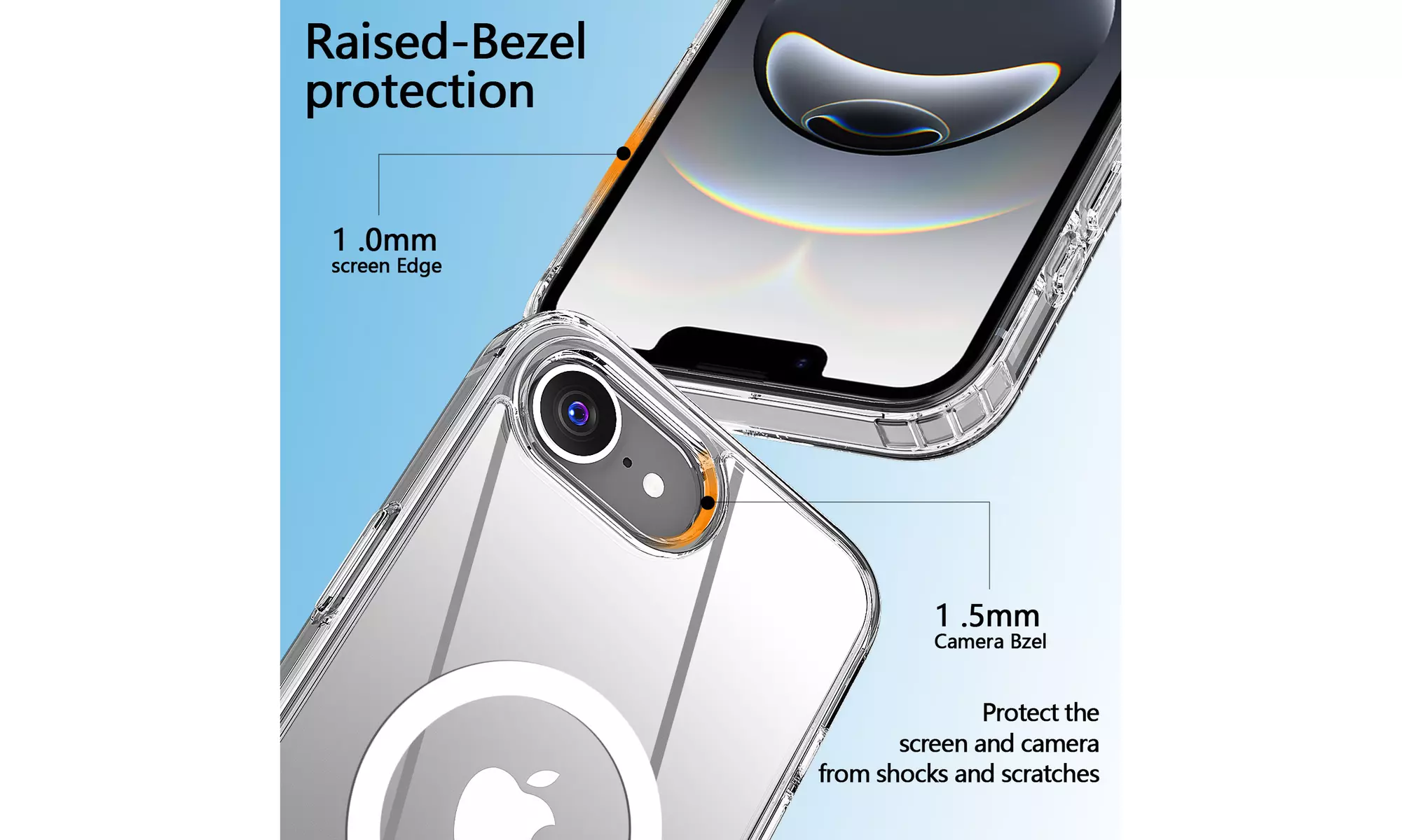 AICASE Clear MagSafe Compatible Case for iPhone 16e