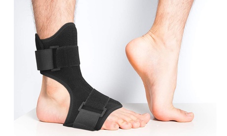 Plantar Fasciitis Night Splint Adjustable Foot Drop Brace Black One Size