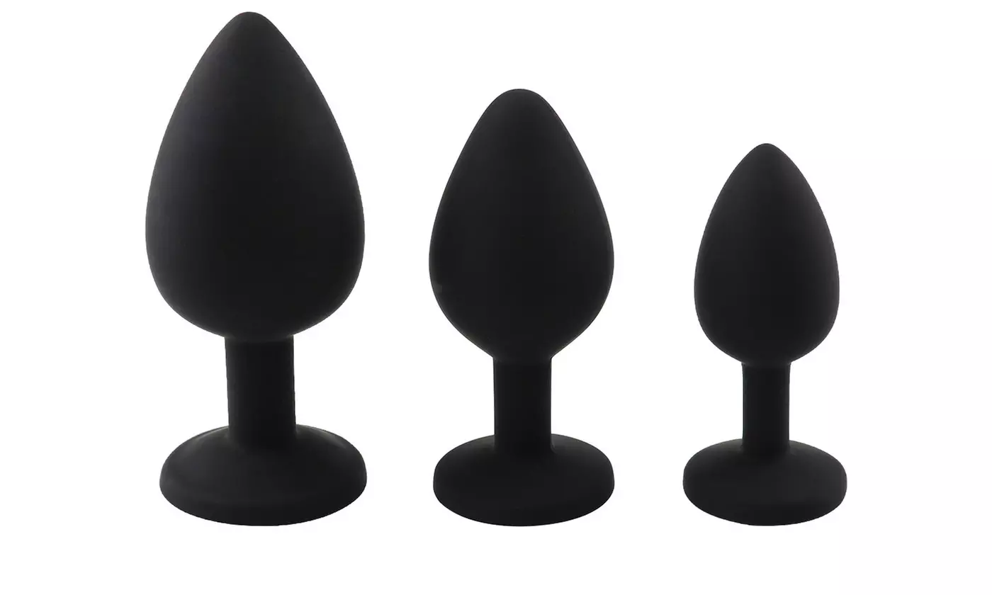 3Pc/Set Silicone Diamond Anal Plug Soft Massager Jewelry Anal Sex Toys Trainer