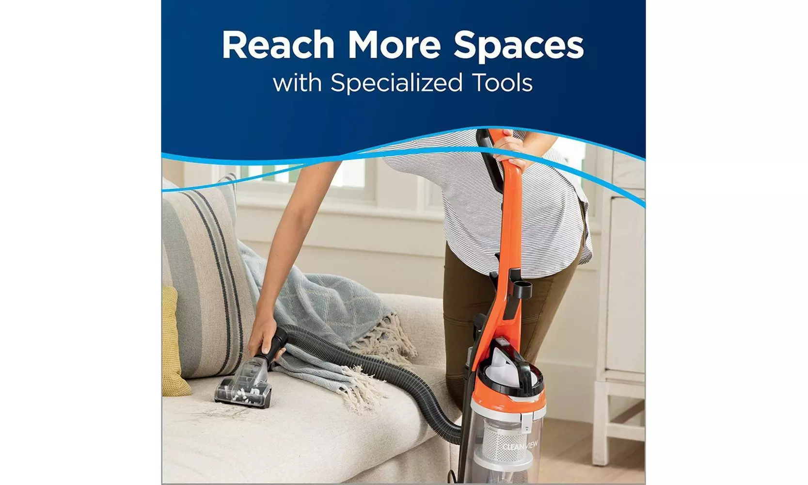 BISSELL Cleanview Bagless Vacuum Cleaner, 2486, Orange - Second Medium