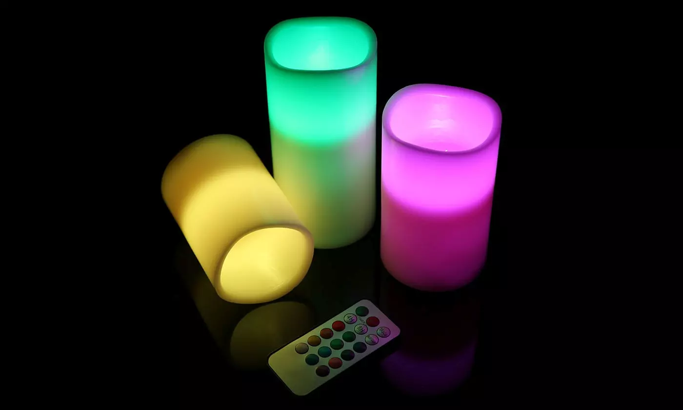 iMounTEK Color-Changing LED Flameless Candles with Remote (3- or 6-Pack)