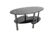 Dual Fishtail Style Tempered Glass Coffee Table Black - Second Medium