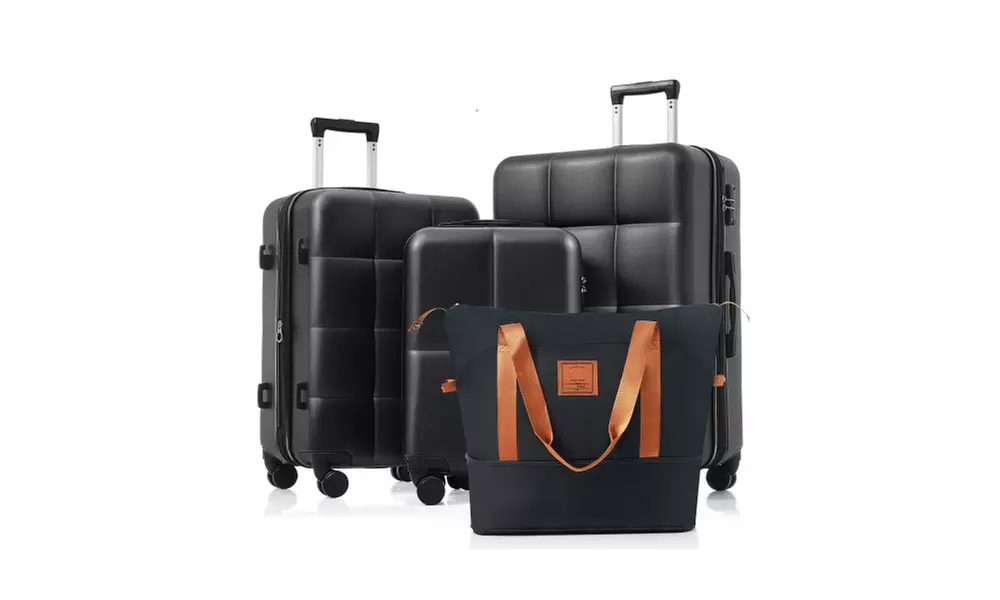 Luggage Sets ABS Durable Suitcase with Travel Bag Cup Holder