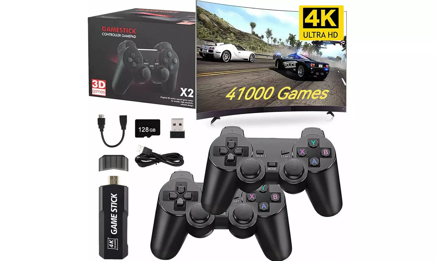 Retro Gaming Console 20,000 Plus Games 4K HDMI Wireless Controller