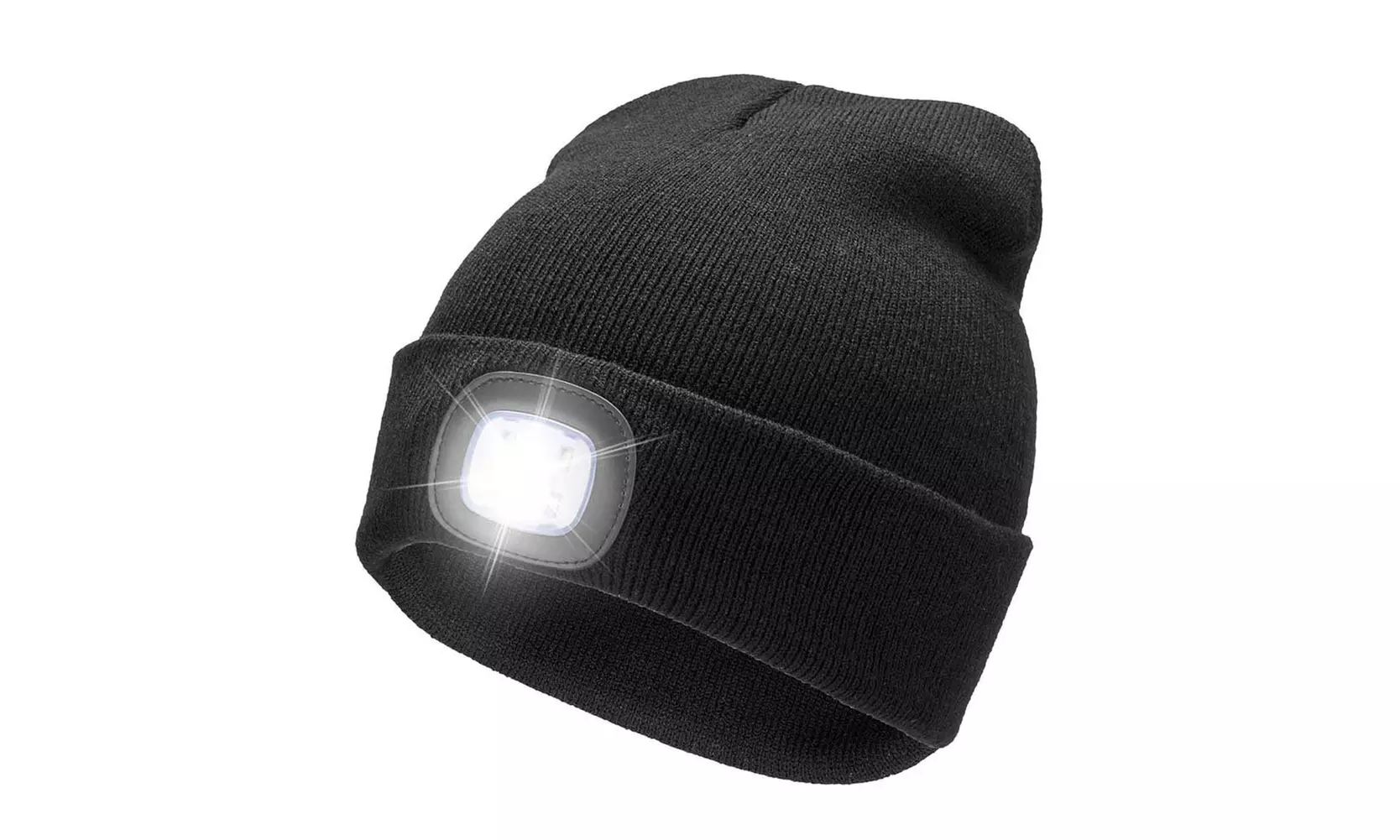 Extremely Bright LED Lighted Beanie Cap, Unisex USB Rechargeable  - Primary Image