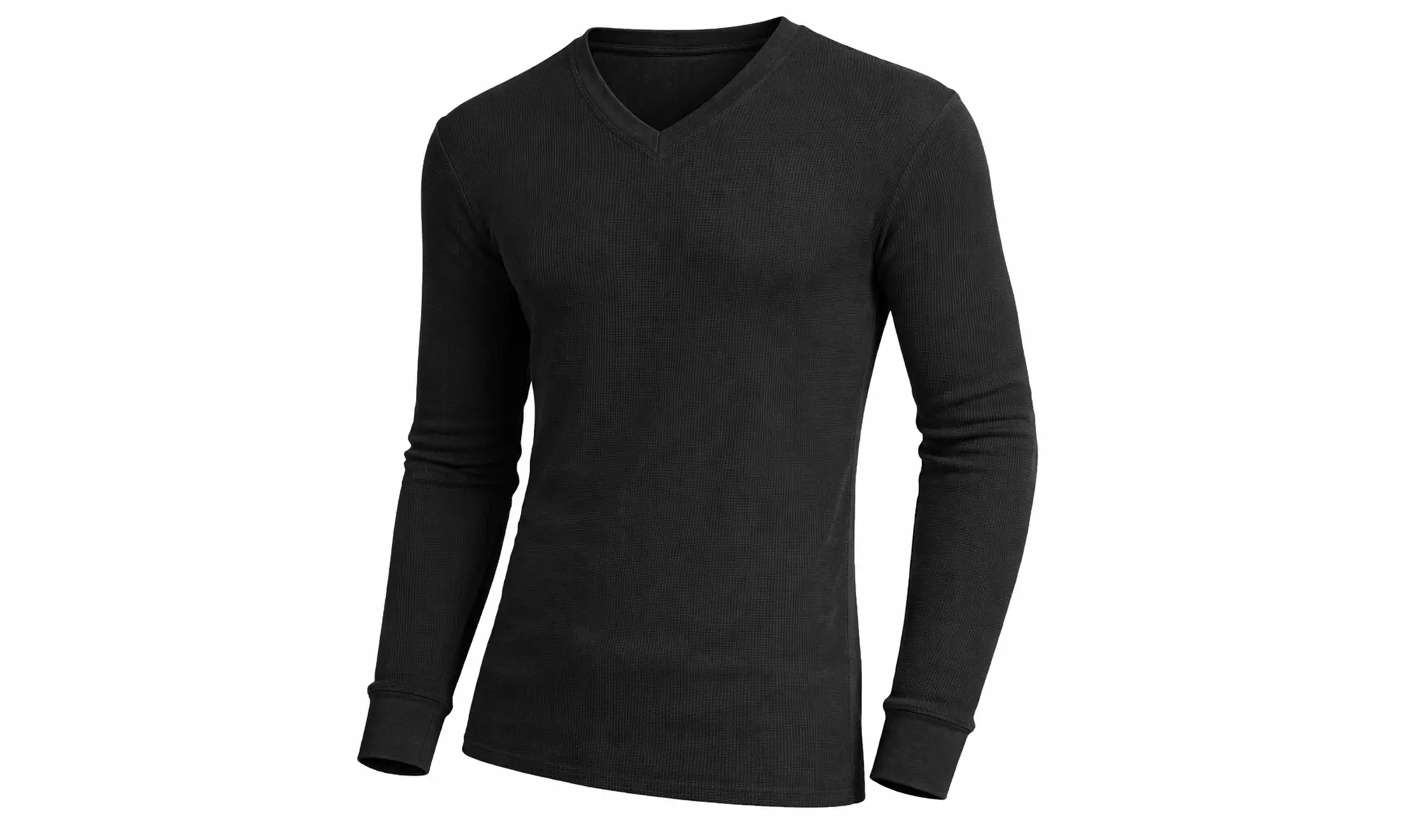 3-Pack Men's Long Sleeve Waffle-Knit V-Neck Thermal Shirts