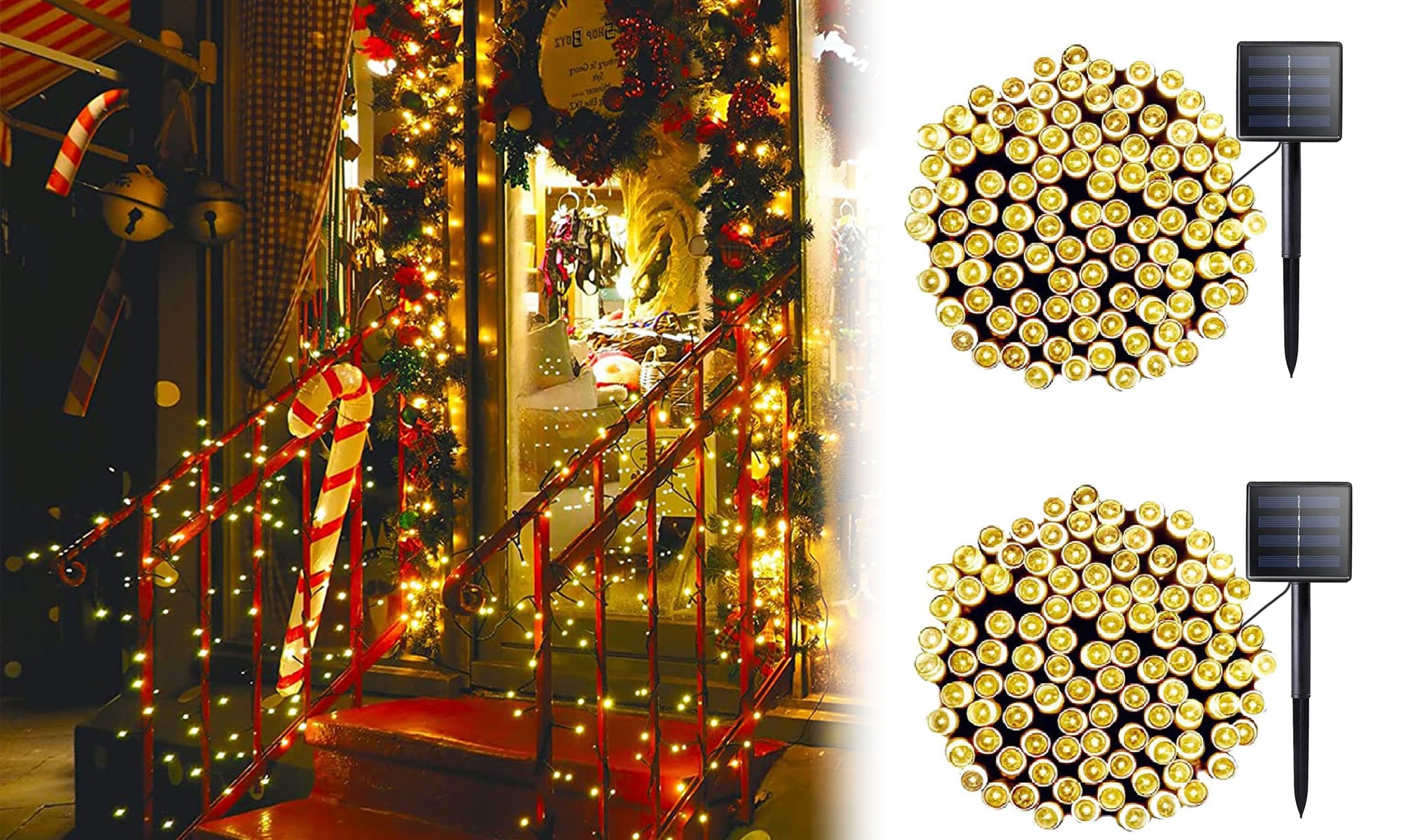 200LED Solar String Lights 72Ft Christmas Lights Outdoor Christmas Decorations