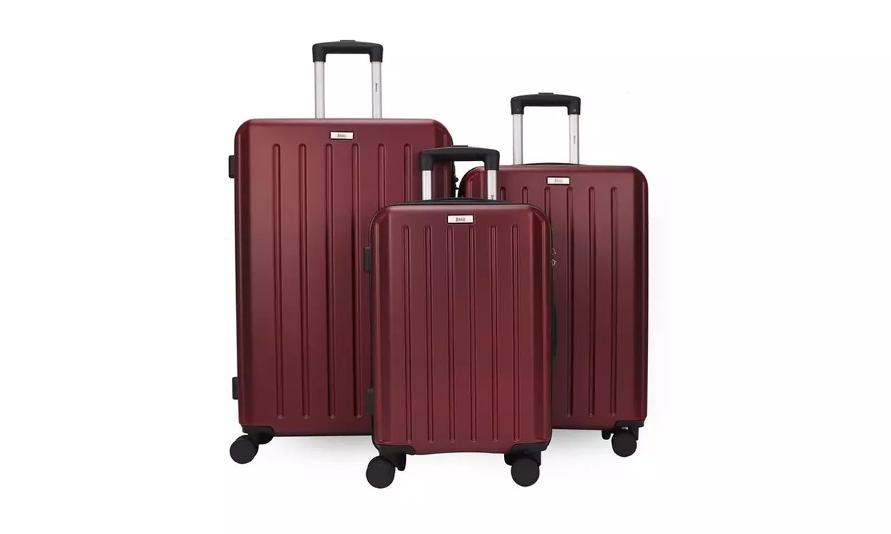 3-Piece Hardside Luggage Set with 360 Dual Spinner Wheels and Combo Lock