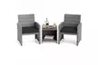 Costway 3-Piece Patio Furniture Set with Tempered Glass Coffee Table - Second Medium