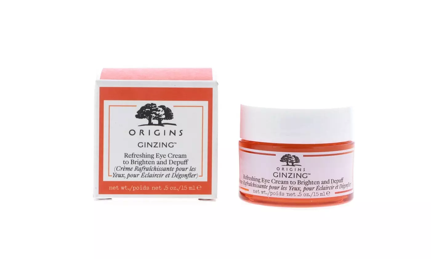1- or 2-Pack Origins Ginzing Refreshing Eye Cream to Brighten and Depuff 0.5 oz