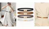 Women's Skinny Leather Adjustable Belt with Turn Lock Buckle