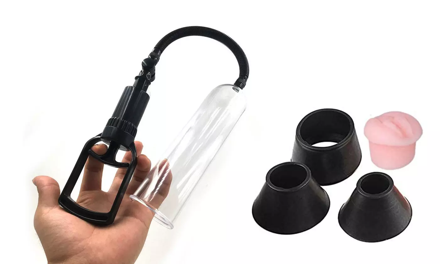 Manual Vacuum Pump Increases Muscle Exercise Body Extended with 3 Sleeves