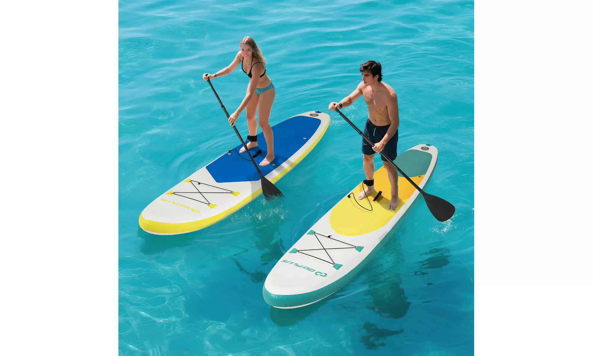 Goplus 11' Inflatable Stand Up Paddle Board whth Accessories Paddle Hand Pump
