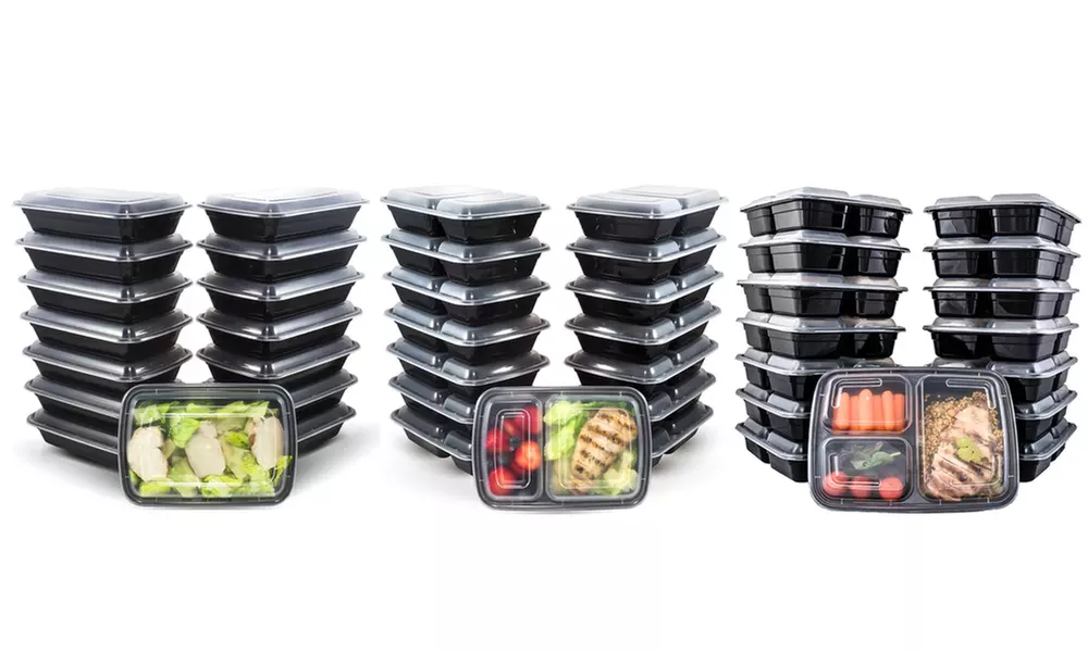 Meal Prep Bento Lunch Box, Food Storage Containers with Lids (30-Piece Set) - Primary Image