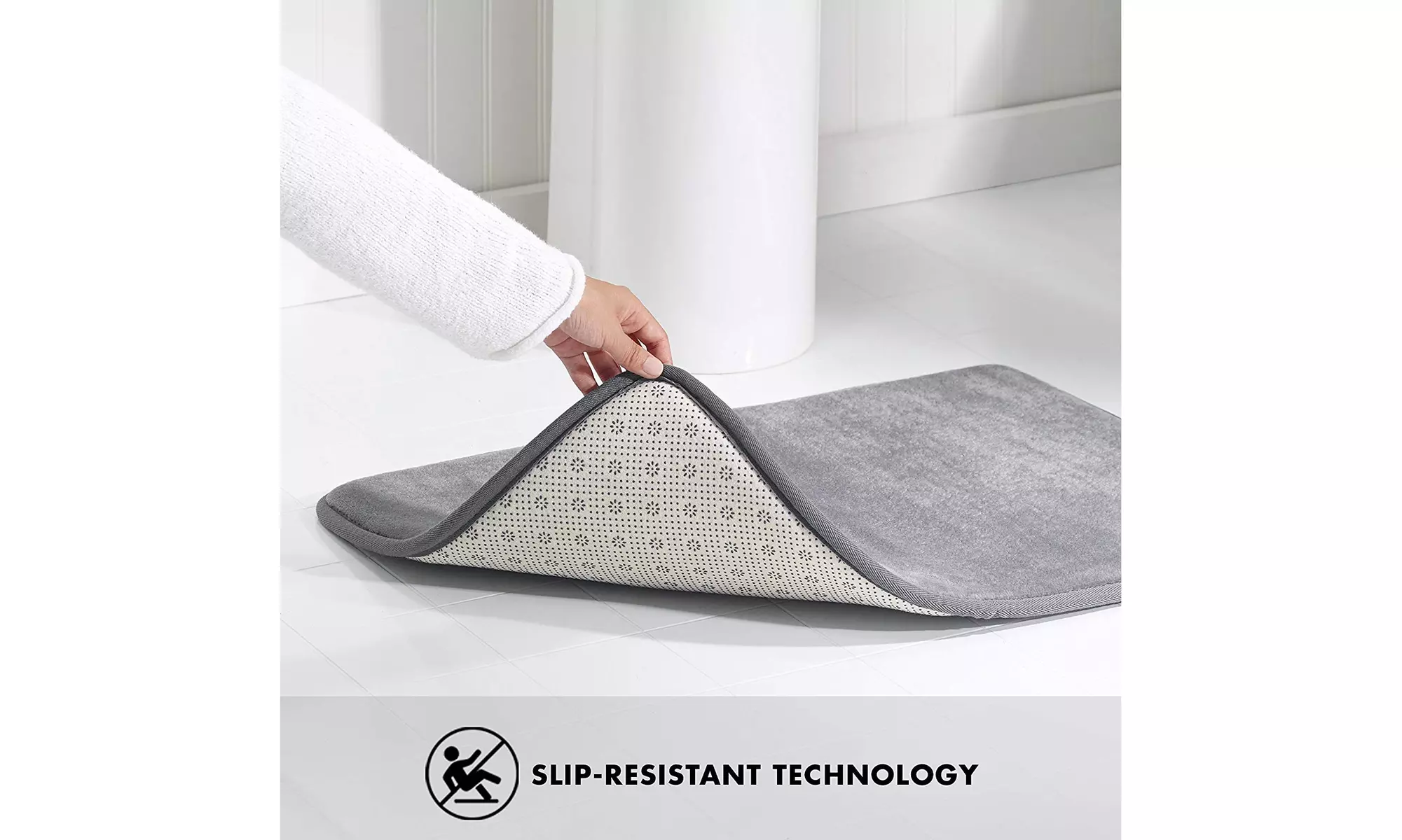 Memory Foam Bath Mat Non Slip Absorbent Super Cozy Velvet Bathroom Rug Carpet - Second Medium