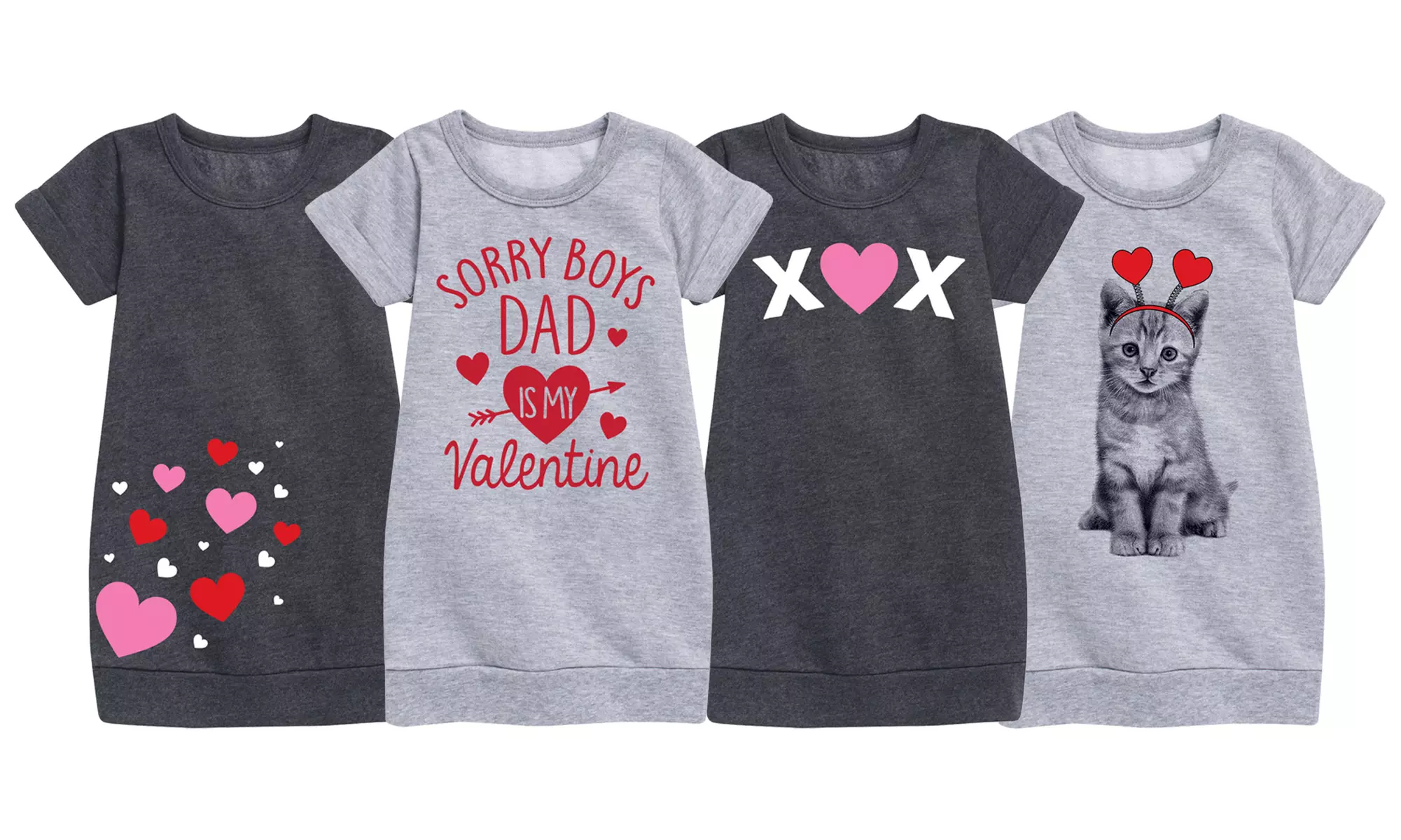 Instant Message: Girls' Valentine's Day Fleece Dresses - Primary Image