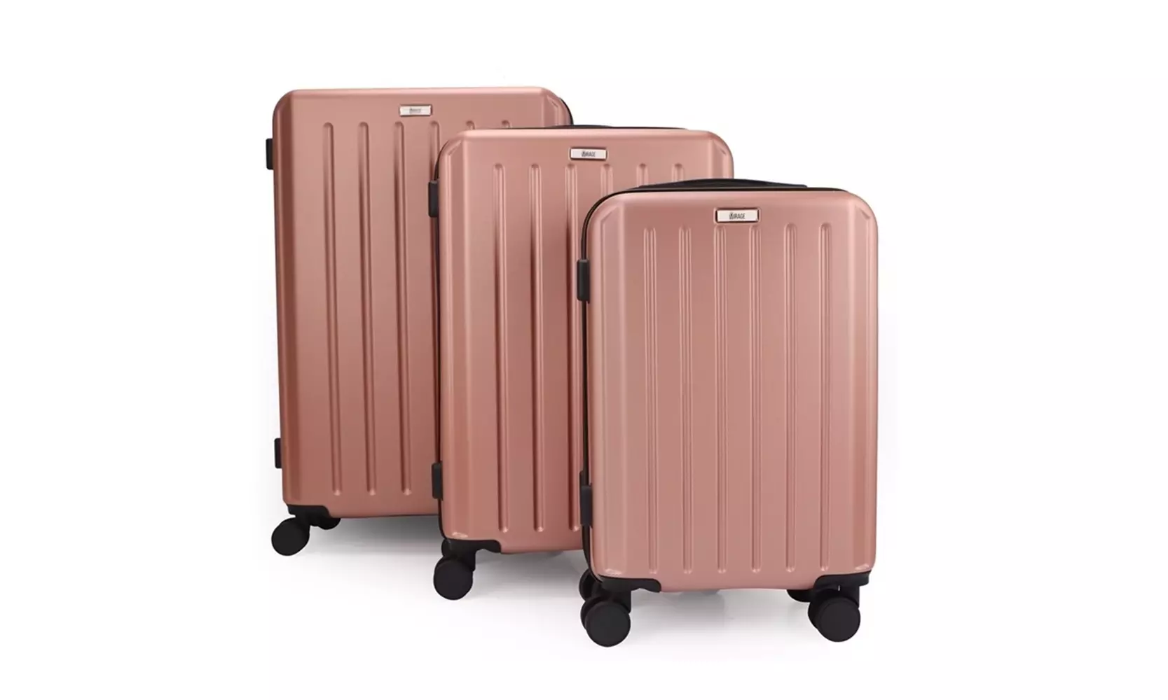 3-Piece Hardside Luggage Set with 360 Dual Spinner Wheels and Combo Lock