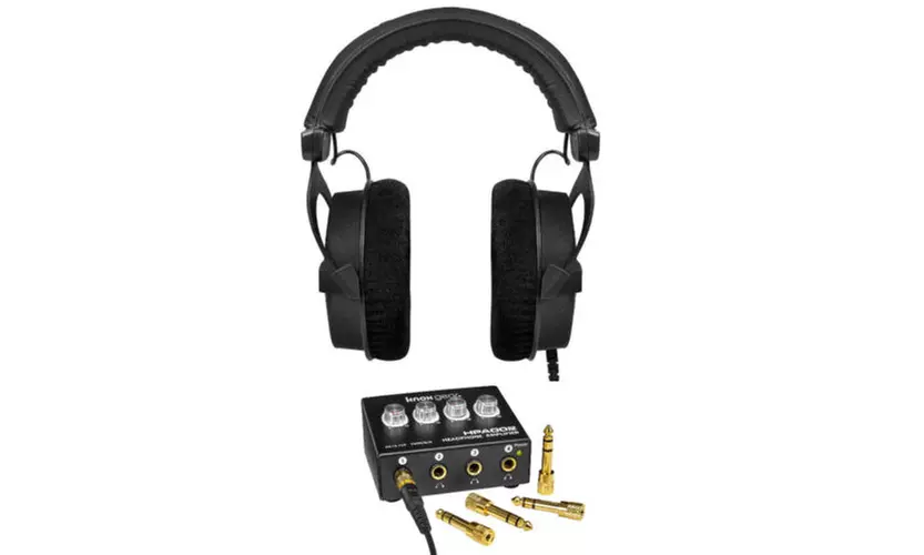 Beyerdynamic DT 990 PRO Studio Headphones (Ninja Black, Limited Edition) Bundle - Primary Image