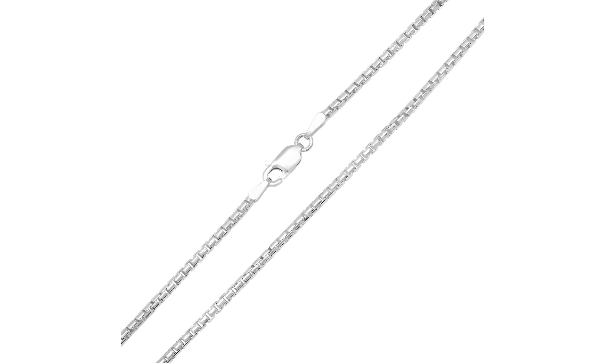 Italian Round Box Chain - 925 Silver