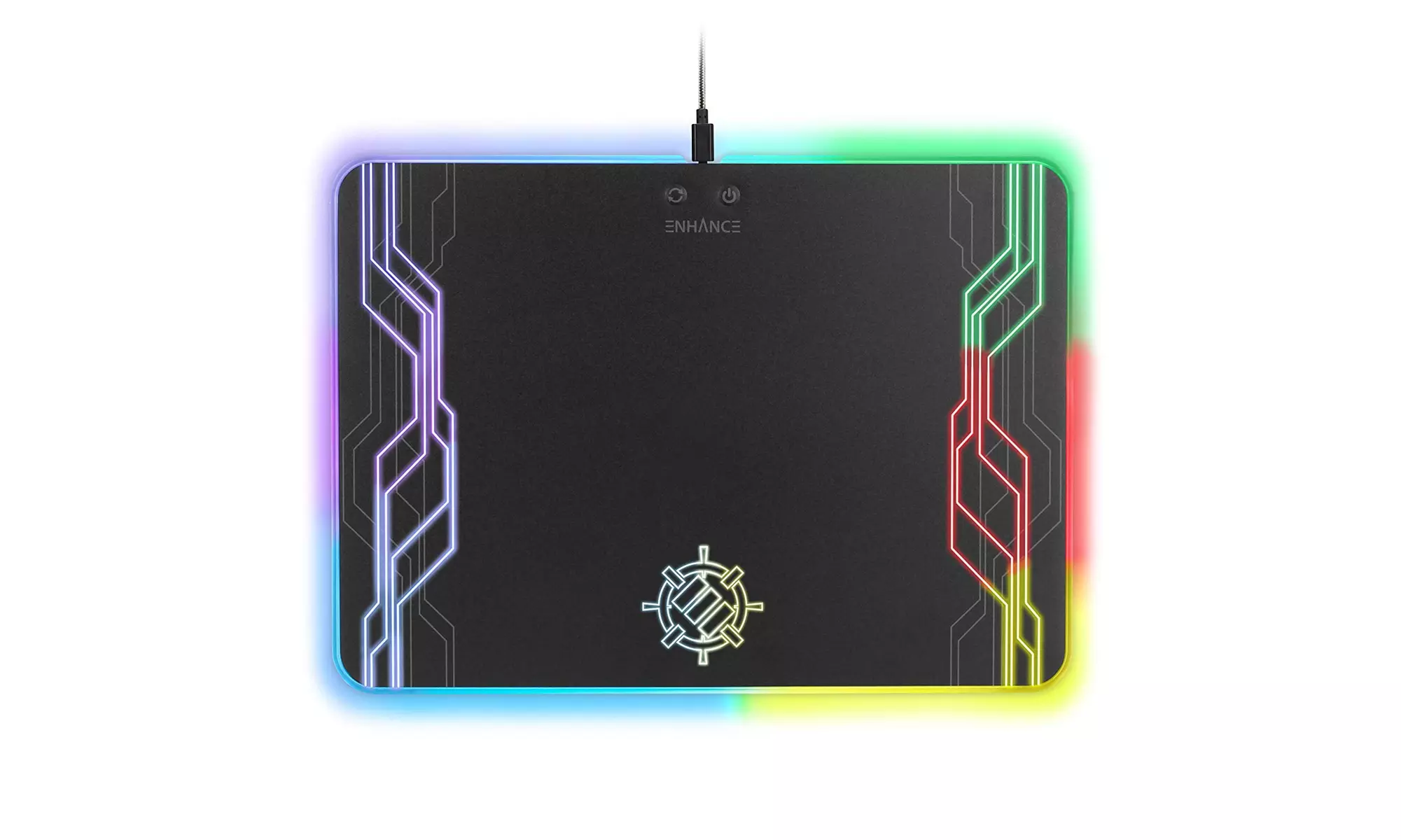 LED Gaming Mouse Pad Non-Slip Hard Mat with 7 RGB Colors and 2 Lighting Effects - Second Medium