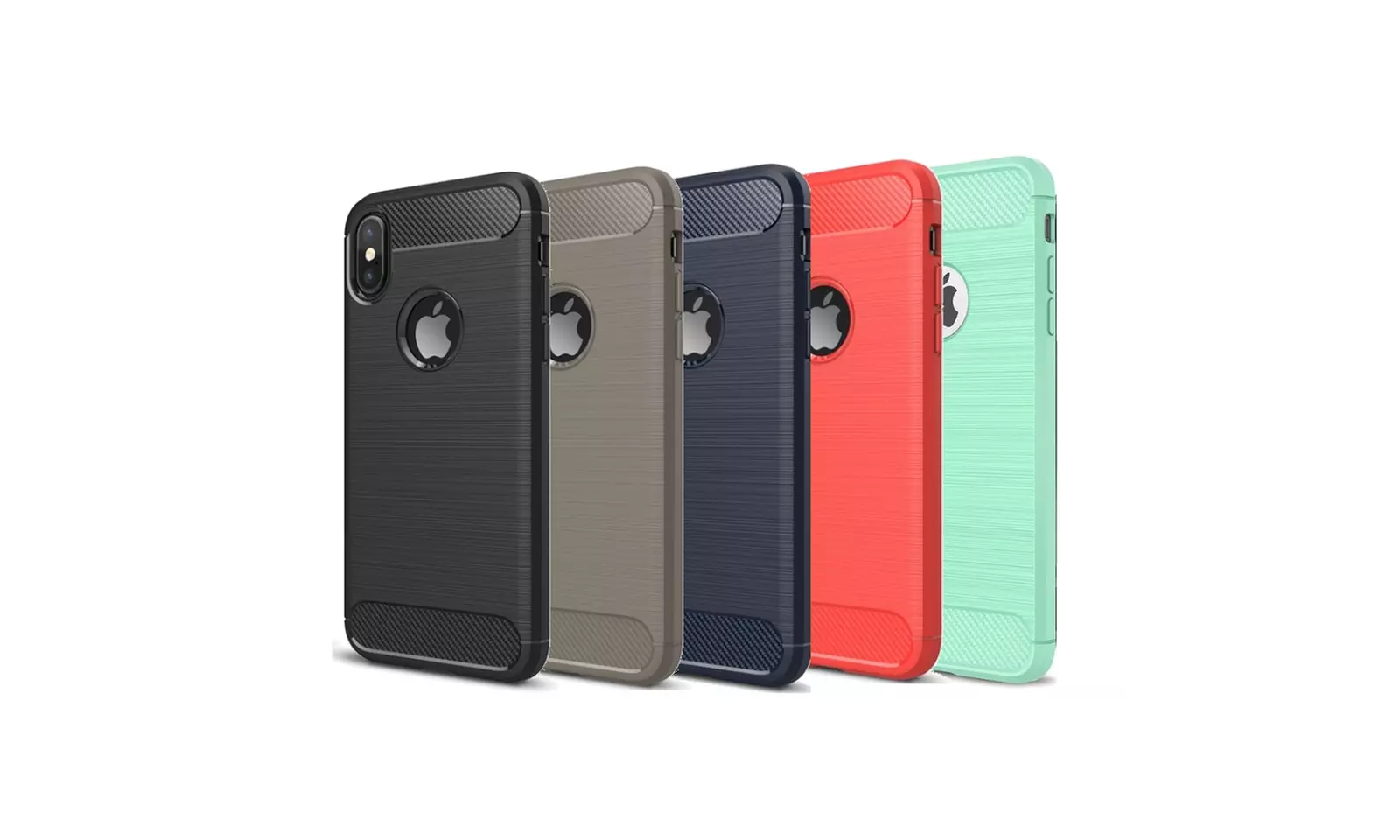 Waloo Brushed Slim carbon Fiber Case For iPhone XS, XR, XS Max - Primary Image