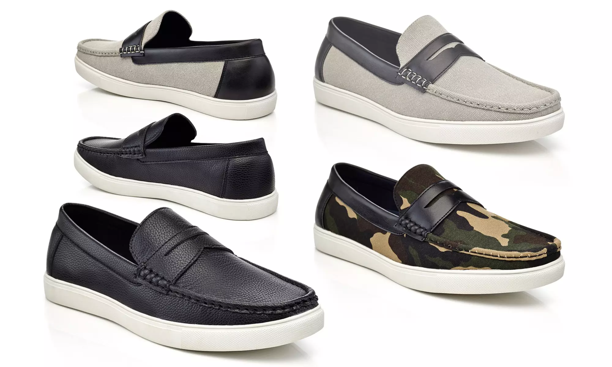 Marco Vitale Men's Slip On Casual Sporty Fashion Penny Loafers - Primary Image