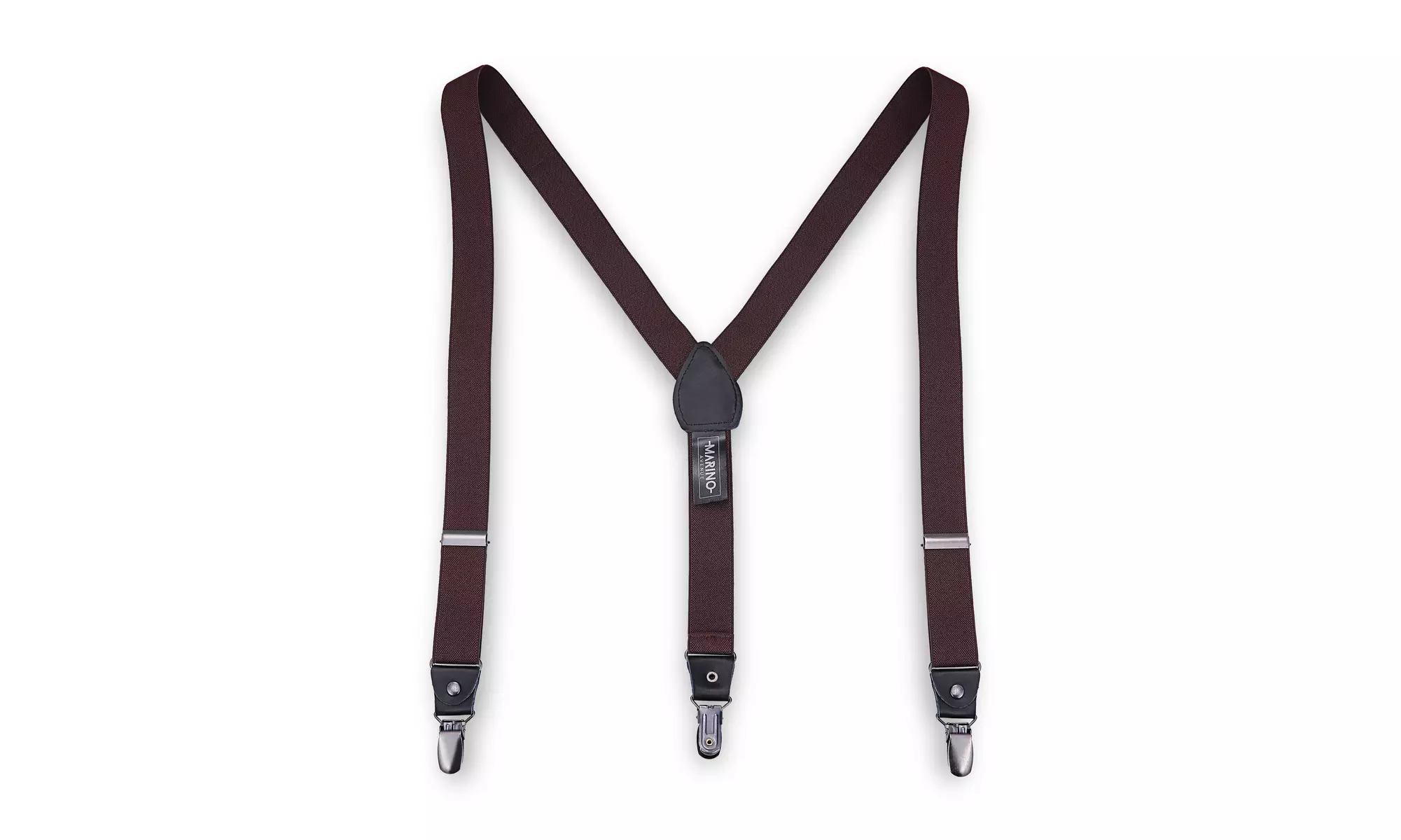Men's Textured Strap 1" Wide Suspender Bow Tie