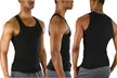 ToBeInStyle Men's Multi-Pack Of Slim Fit Shallow Scoop Neck Sleeveless A-Shirts - Second Medium
