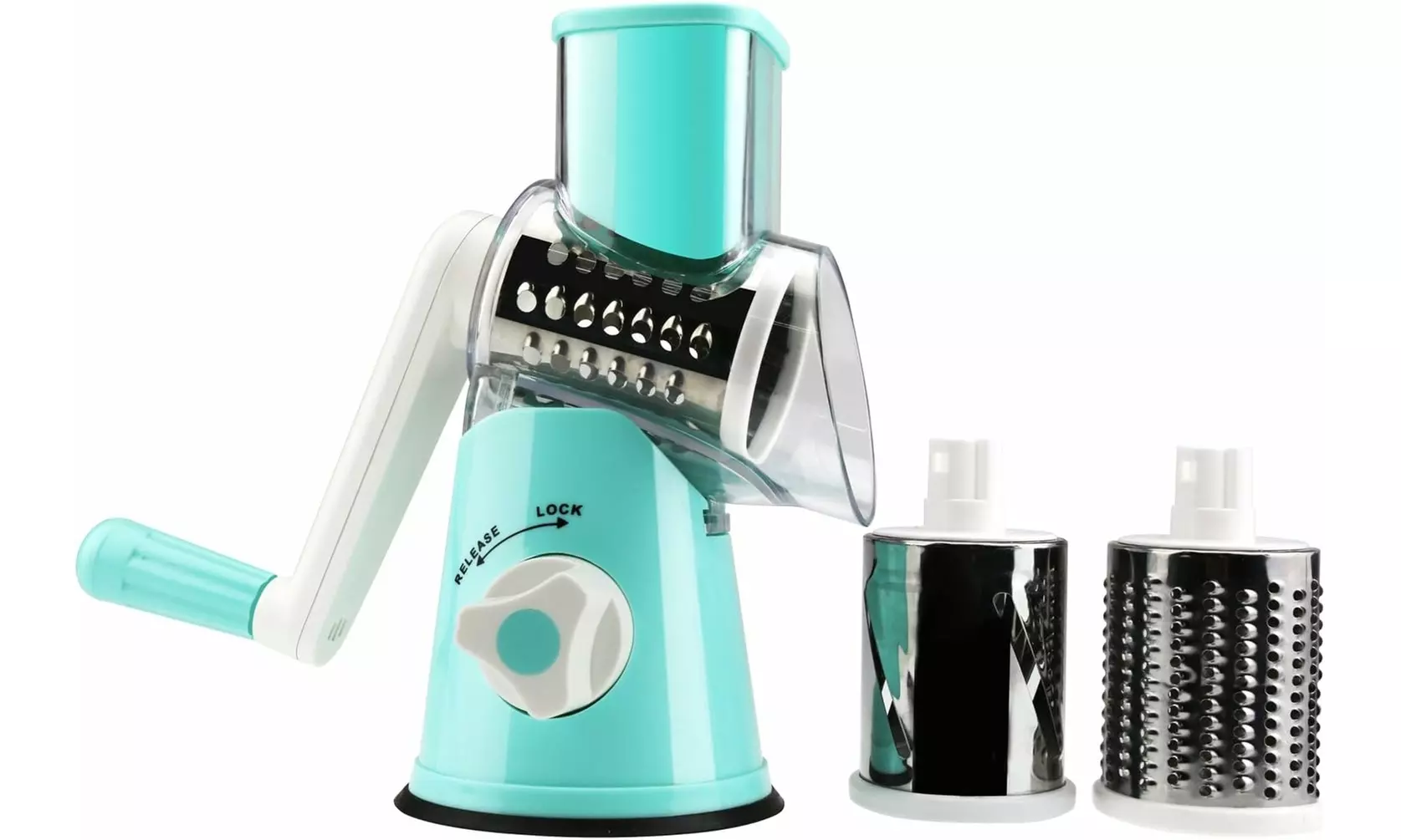 3 in 1 Vegetable Mandoline Slicer Swift Rotary Drum Grater  - Primary Image