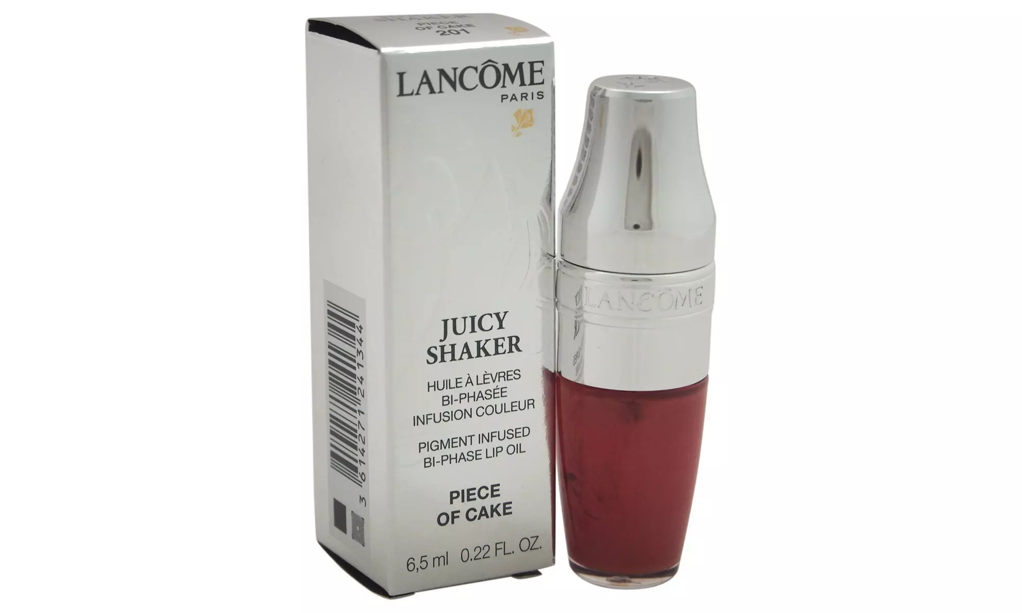 Lancome Juicy Shaker Pigment Bi-Phase Lip Oil 201 Piece Of Cake 0.22oz - Second Medium