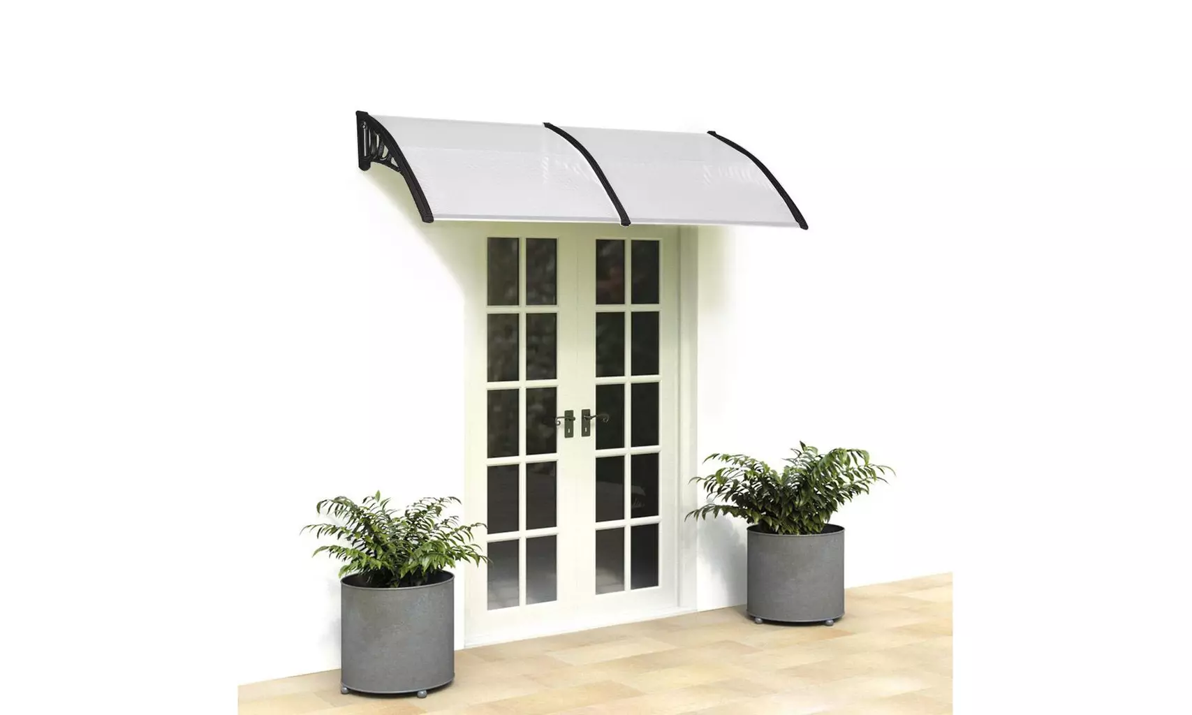 35.4"x 77" Window Door Awning Sun Shade Canopy Hollow Sheet UV Rain Snow - Primary Image