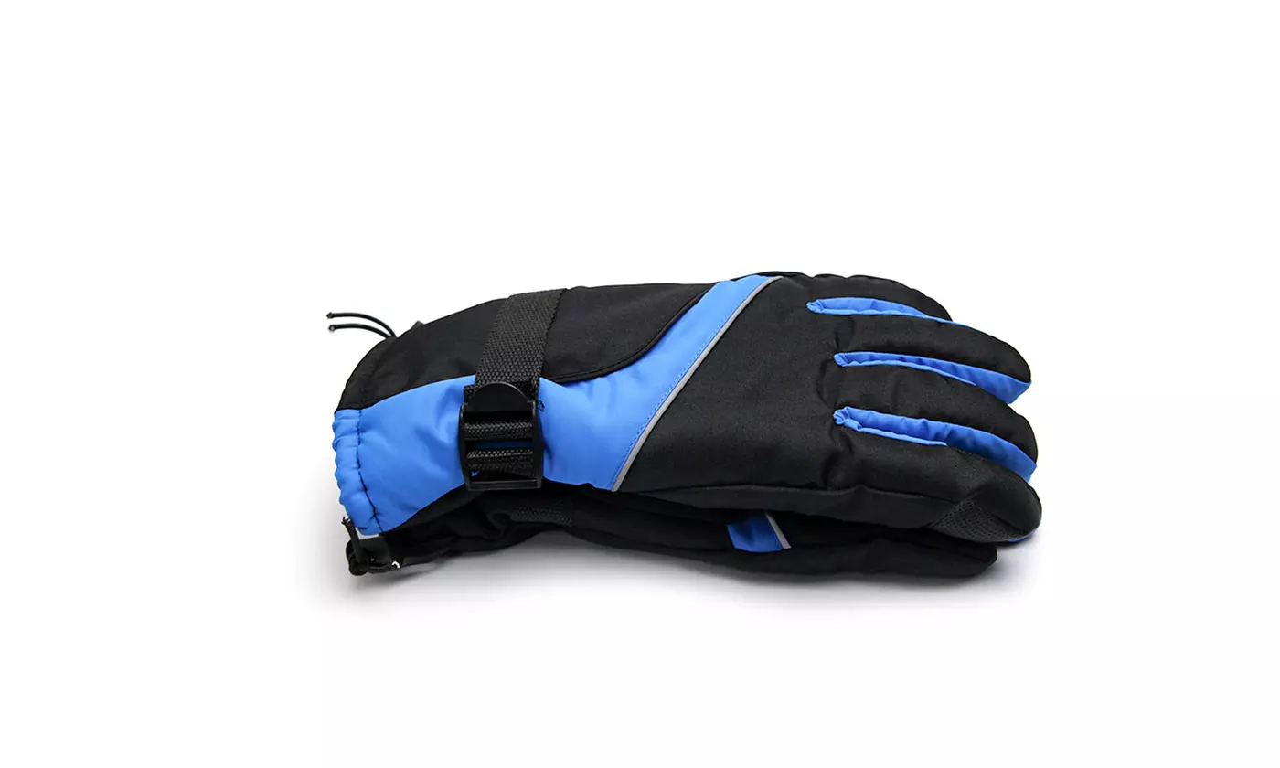 Men Waterproof Winter Ski Snowboard Gloves for Skiing Snowboad Shoveling Outdoor