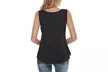 Women's Sleeveless Chiffon Tank Tops Double Layers Summer Casual Blouse Tunic - Second Medium