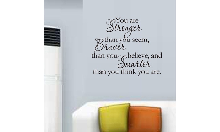 Encourage Slogans You Are Strong Wall Stickers Office Home Diy