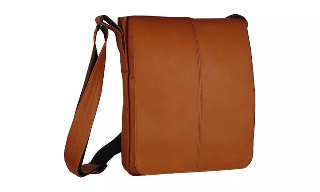 David King & Co 145T Small Vertical Messenger Bag- Tan - Primary Image