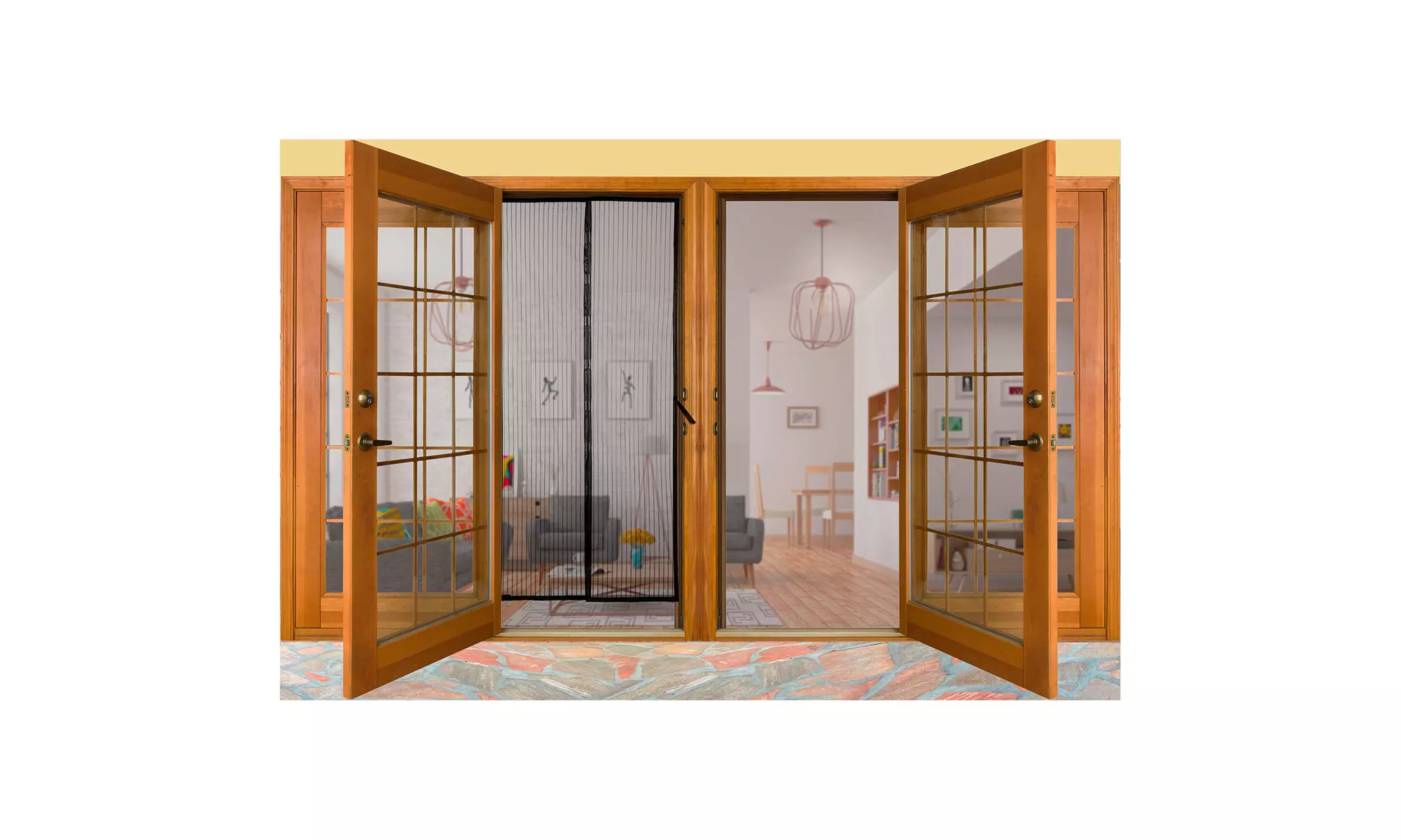 Imperial Home Magnetic Mesh Heavy-Duty Screen Door
