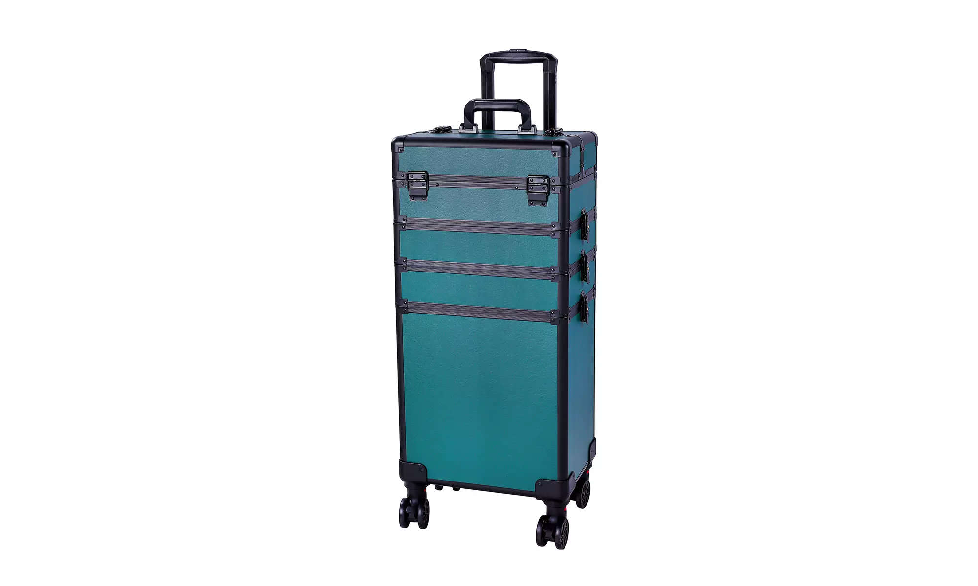 4-in-1 Draw-bar Style Interchangeable Aluminum Rolling Makeup Case - Primary Image