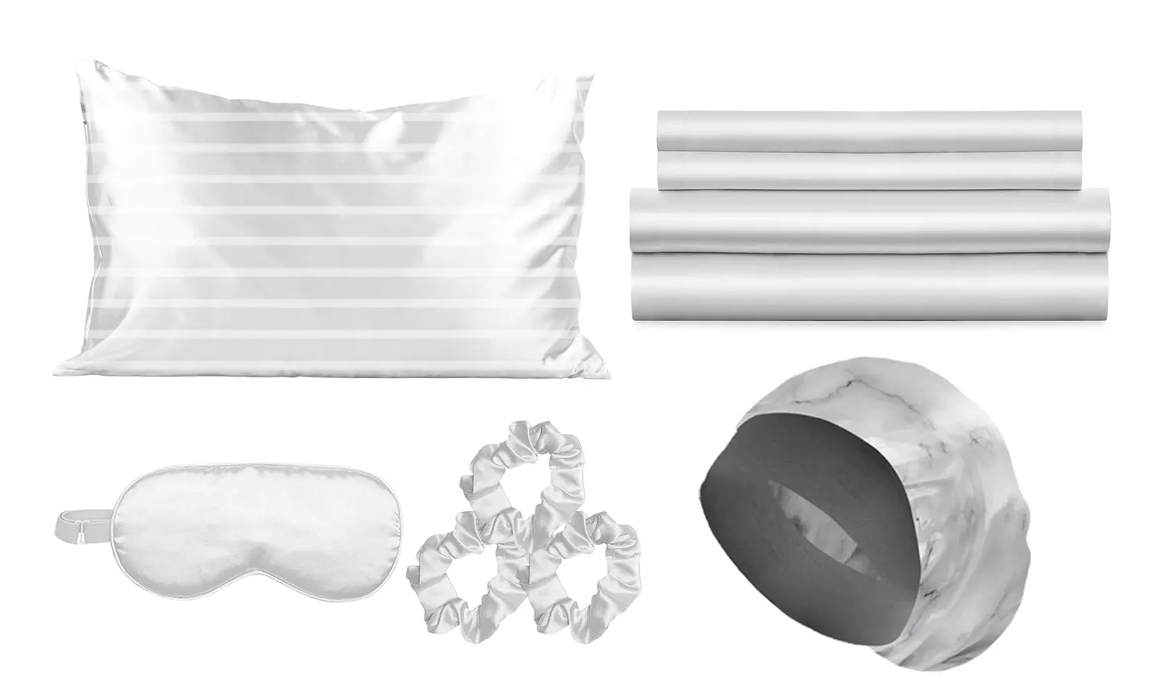 10-Piece Complete Silky Soft Satin Bedding & Sleep Set