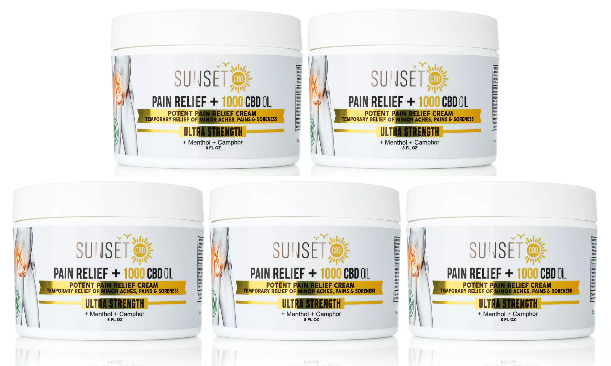 Sunset CBD Bundle and Save - Sunset 1000MG Pain Relief Cream Options