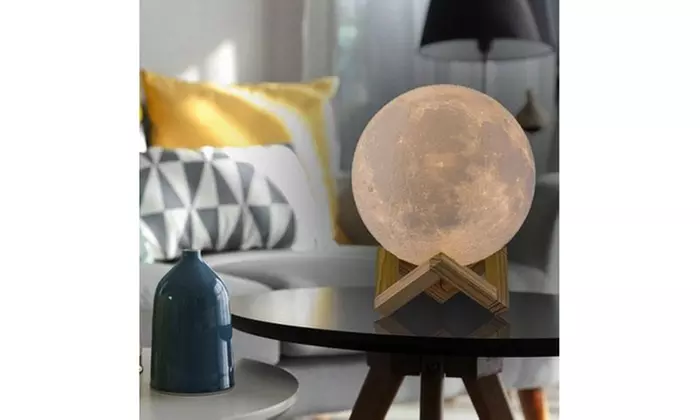 16-Color Moon Lamp with Stand and Wireless Remote - Primary Image