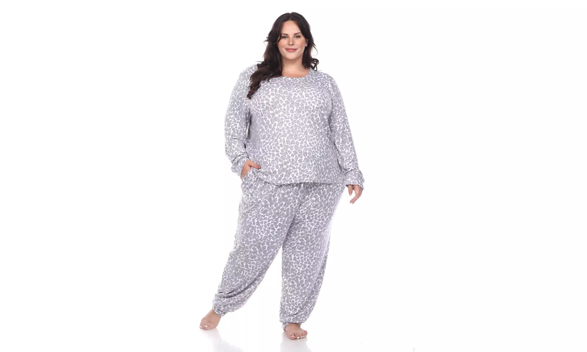 2 Piece Leopard Lounge Set. Plus Size Available - Primary Image