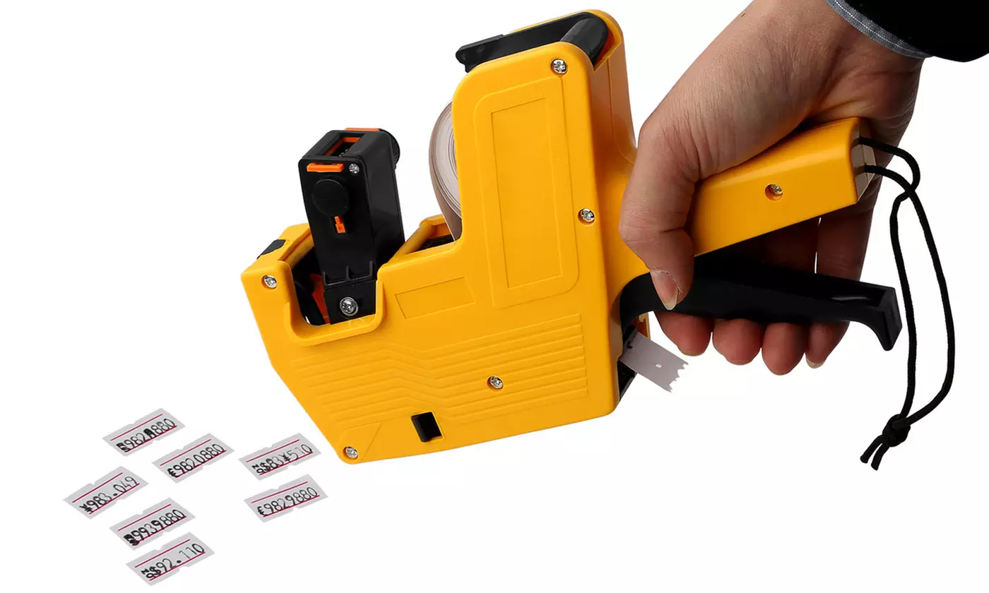 iMounTEK MX-5500 8-Digits Price Tag Gun Labeler w/ Sticker Labels & Refill Ink 