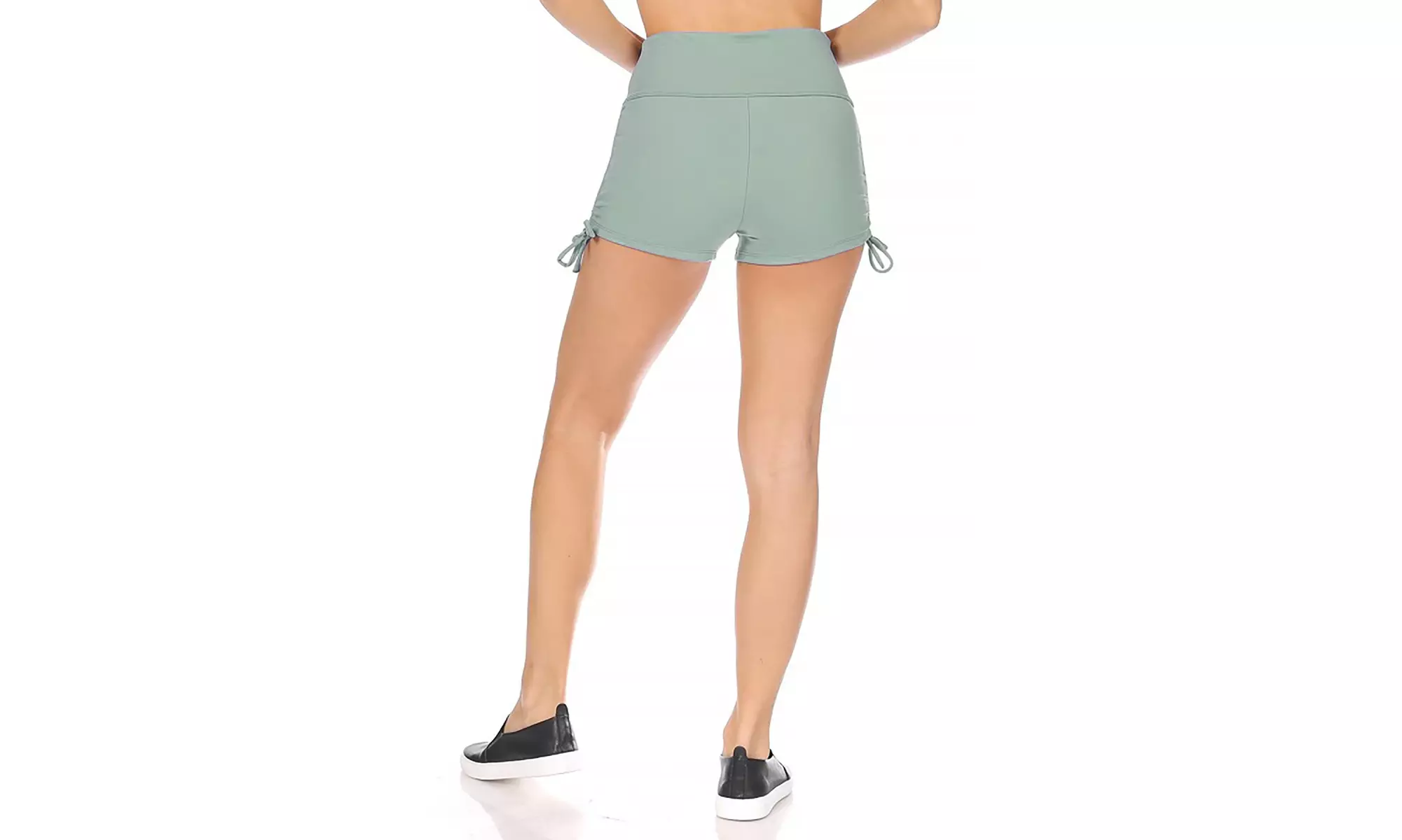 Women's Solid Detail Athletic Running Shorts